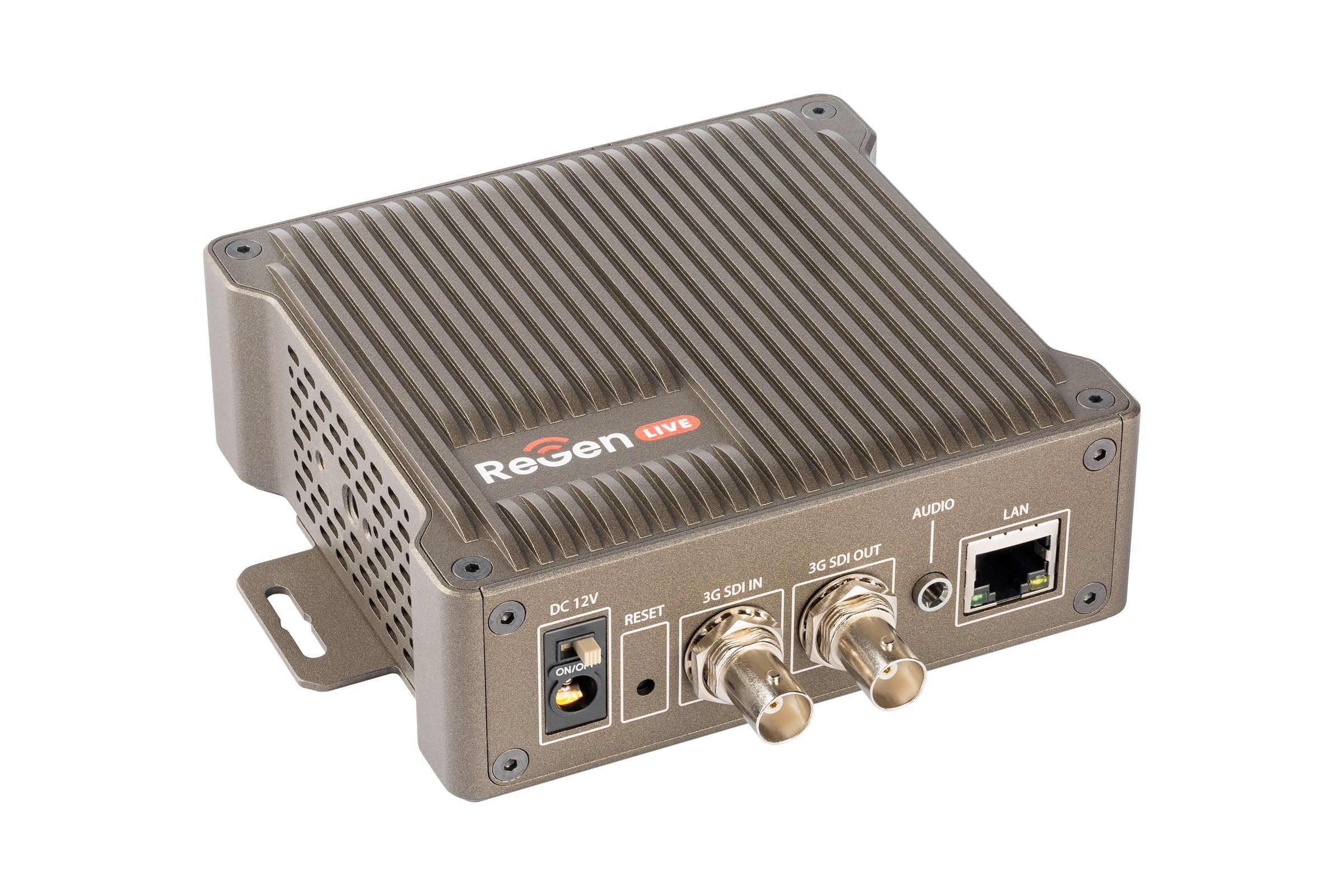 ReGen LIVE 3G SDI encoder — rear panel with SDI BNC input and loop