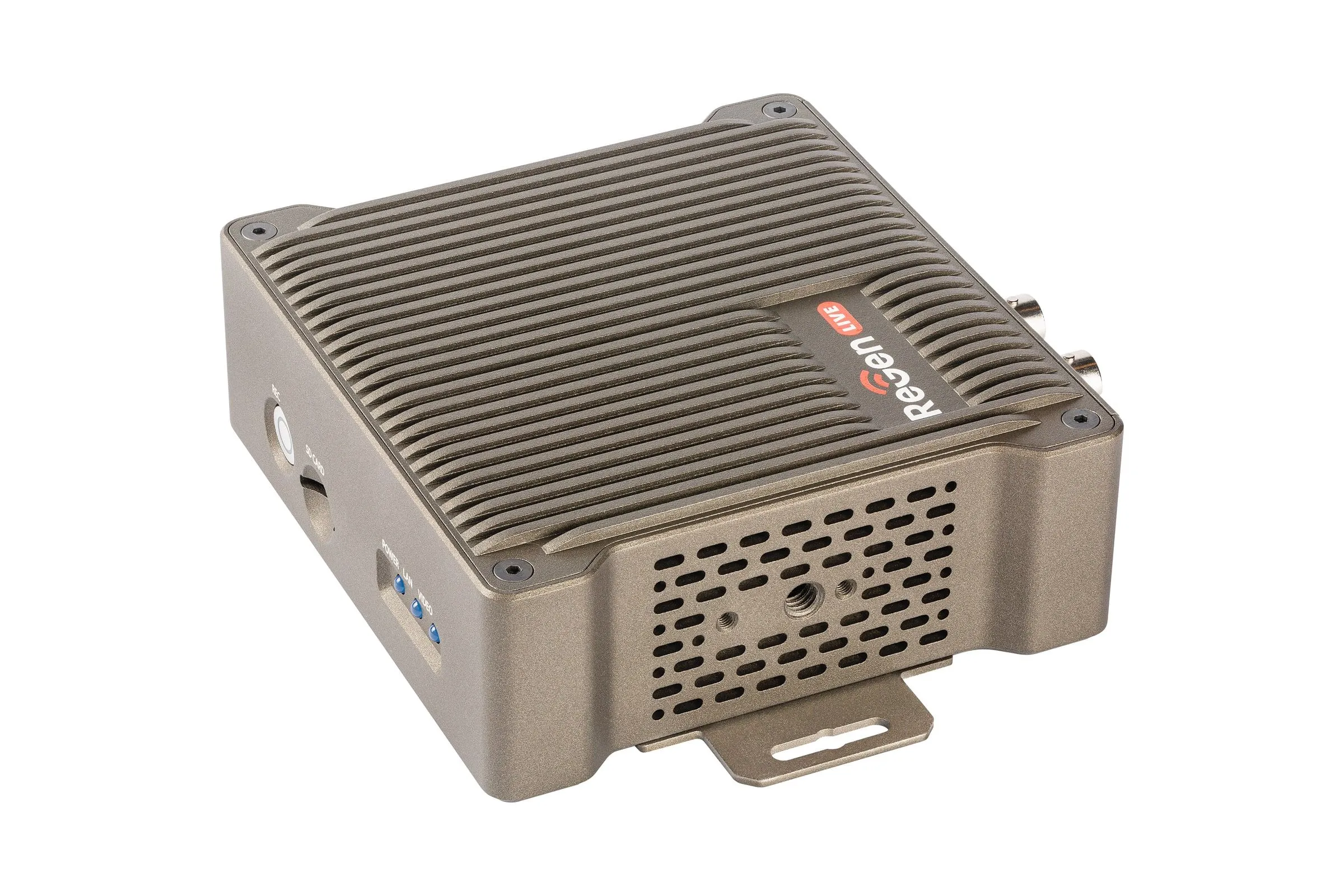 ReGen LIVE 3G SDI encoder — top view of milled aluminium chassis