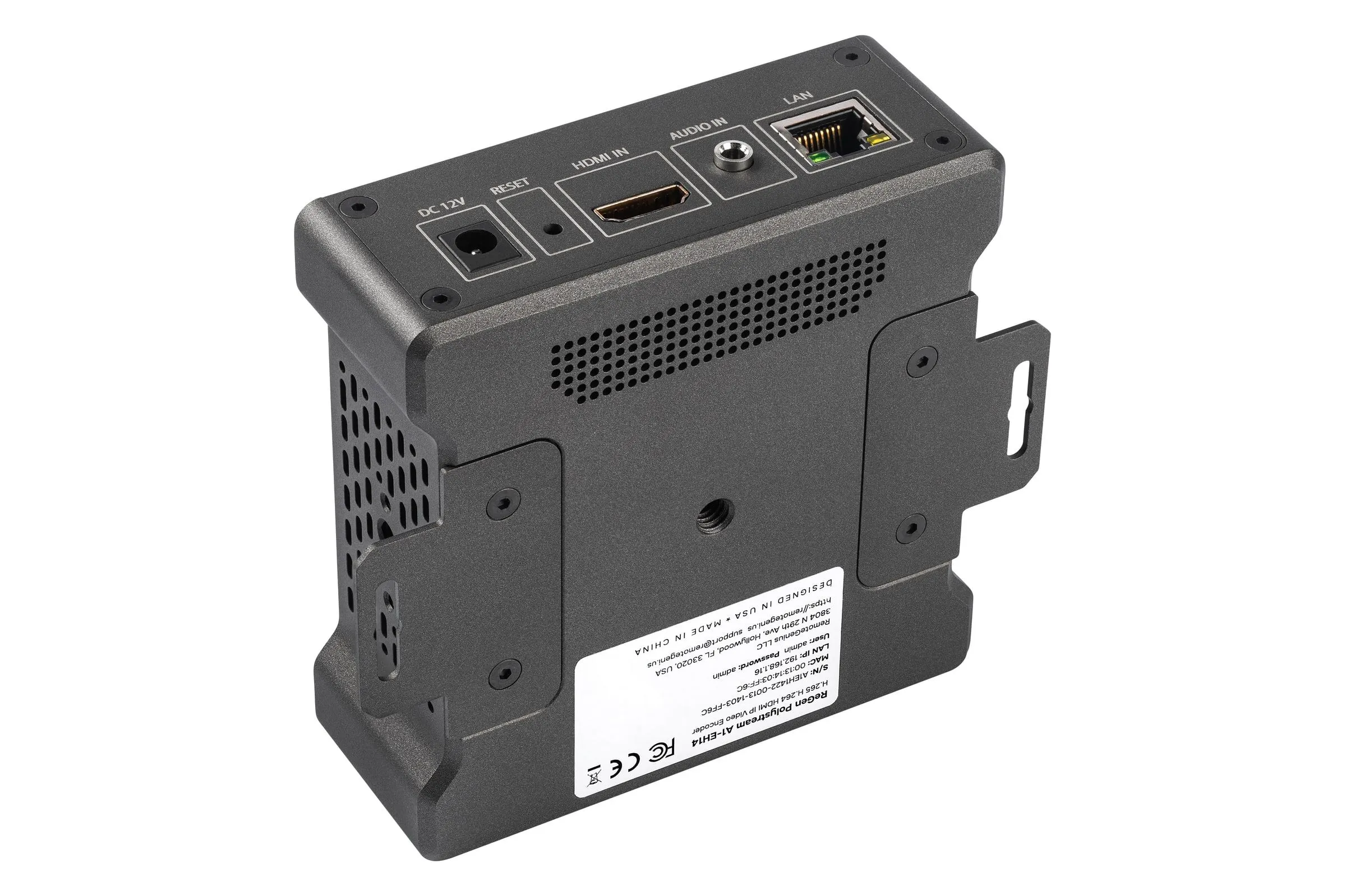 ReGen LIVE HDMI encoder — side profile showing port arrangement