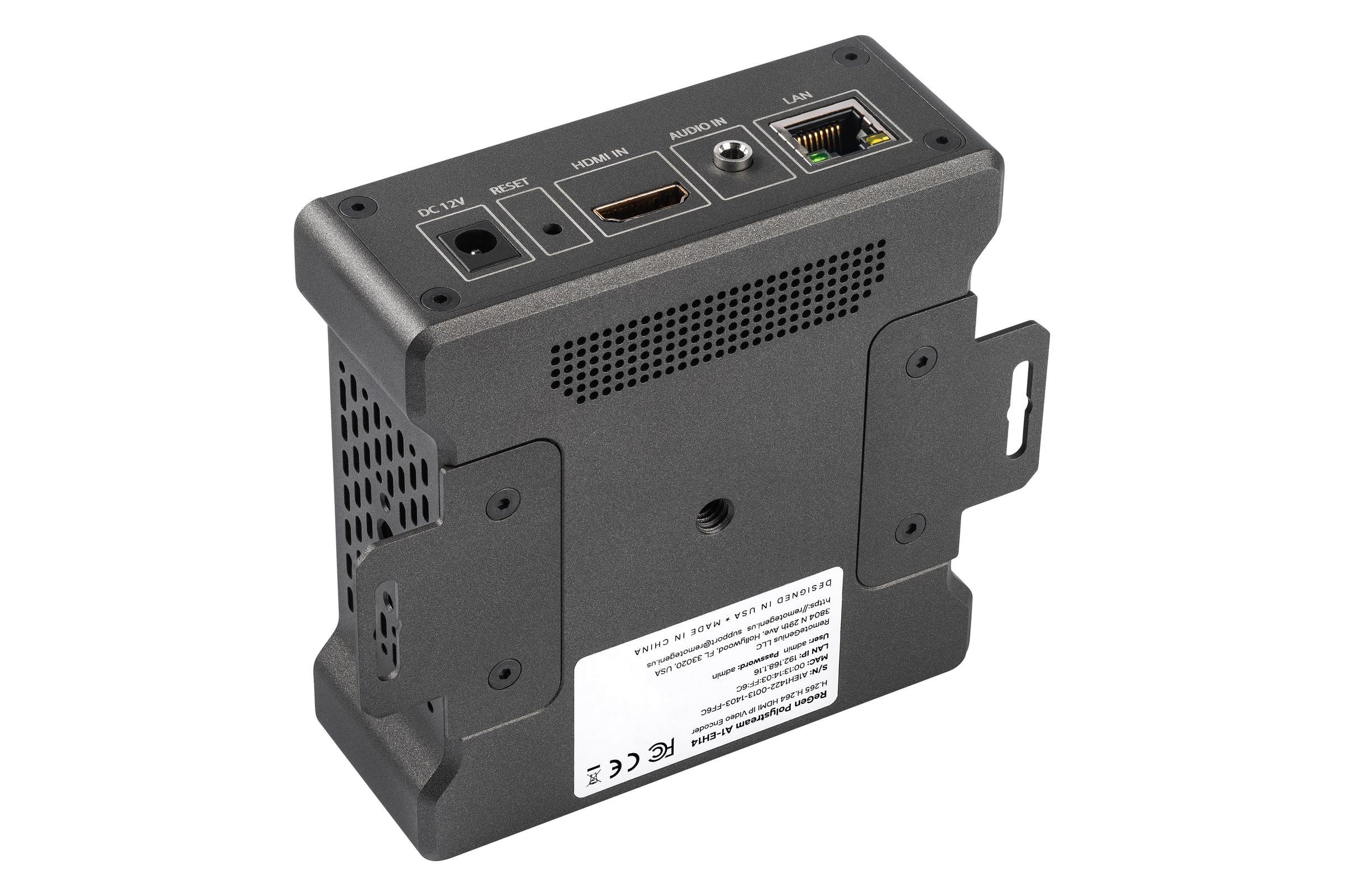 ReGen LIVE HDMI encoder — side profile showing port arrangement