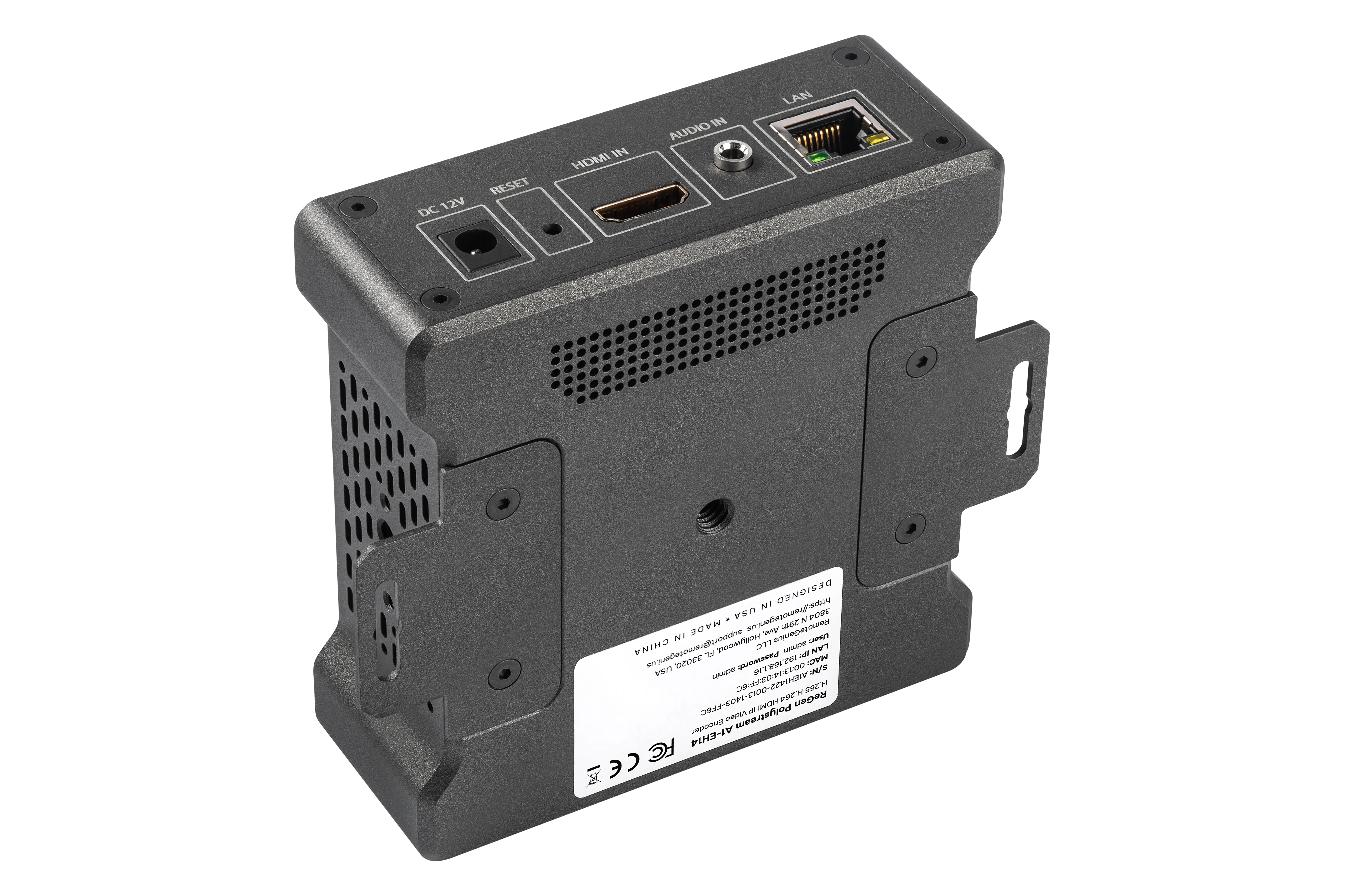 ReGen LIVE HDMI encoder — side profile showing port arrangement
