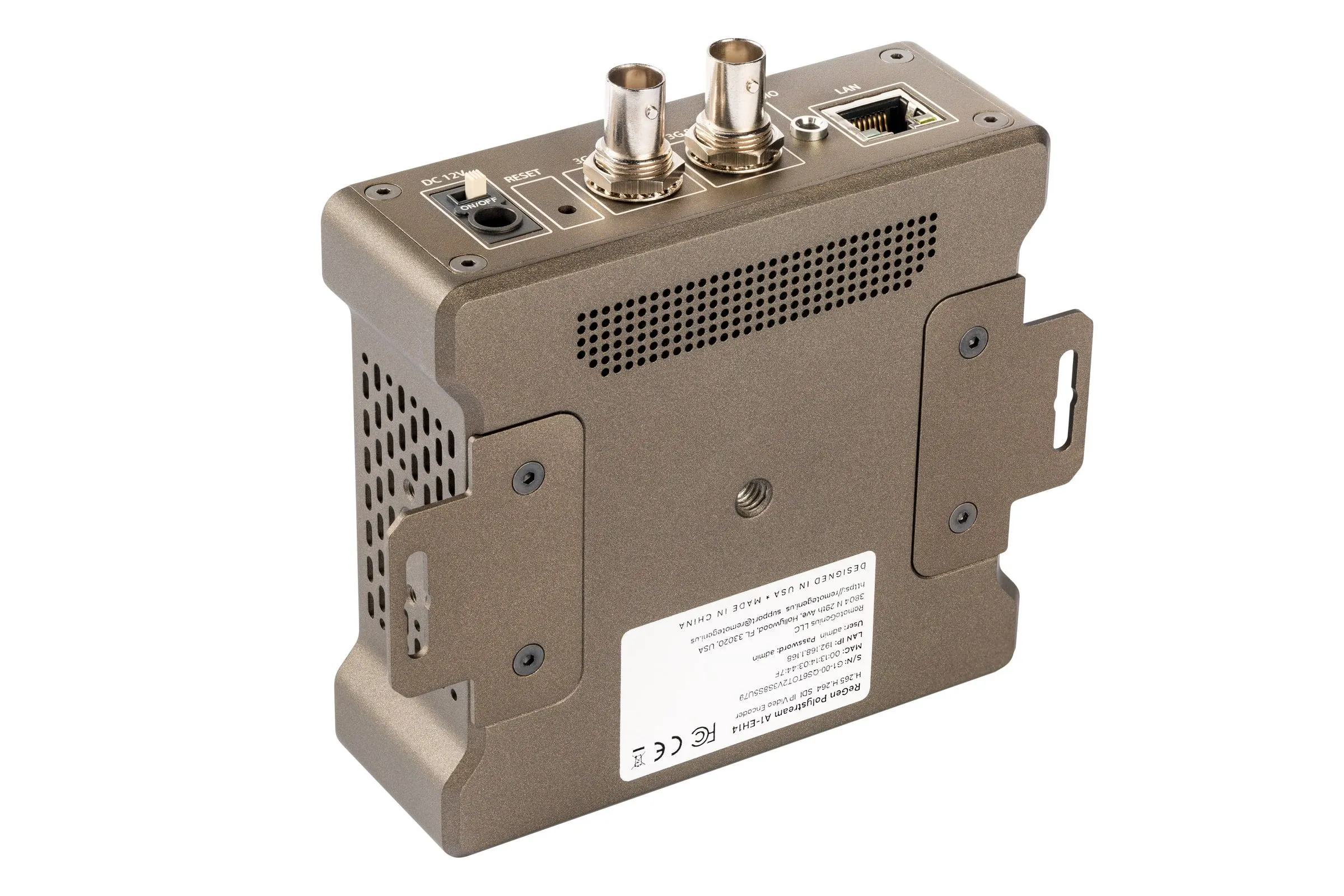 ReGen LIVE 3G SDI encoder — close-up of BNC connectors